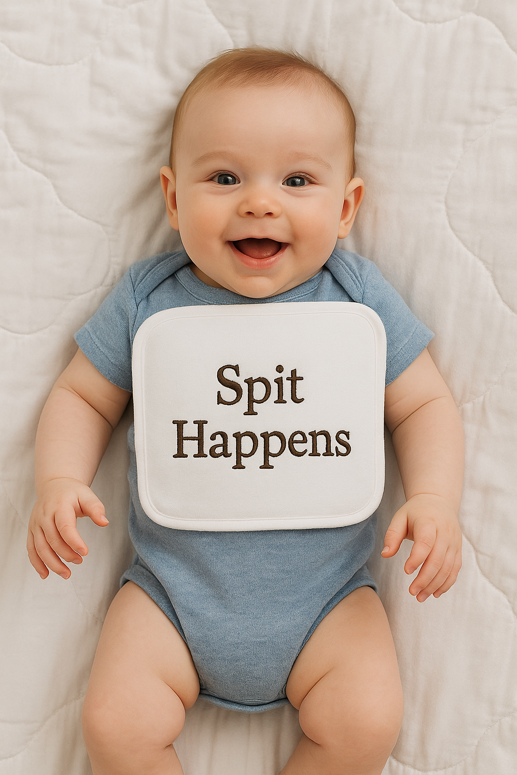 Funny Quote Baby Burp Cloth – Custom Printed Cotton Cloth – Cute & Practical Baby Shower Gift