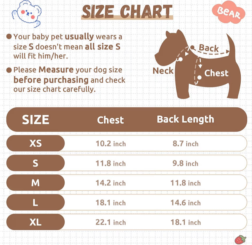 Custom Knitted Bear Cardigan for Dogs