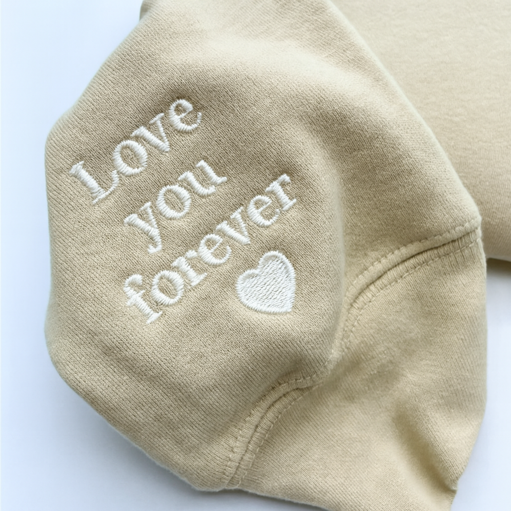 Custom Embroidered Initial Heart Sweatshirt – Personalized Couples Hoodie, Wedding & Anniversary Gift