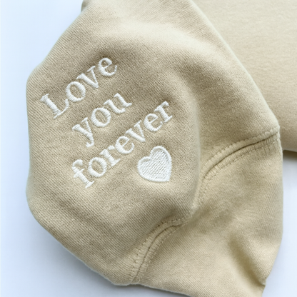 Custom Embroidered Initial Heart Sweatshirt – Personalized Couples Hoodie, Wedding & Anniversary Gift