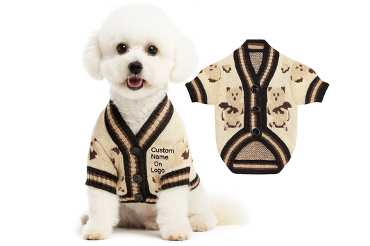 Custom Knitted Bear Cardigan for Dogs
