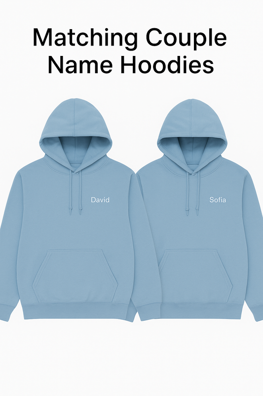 Matching Couple Name Hoodies