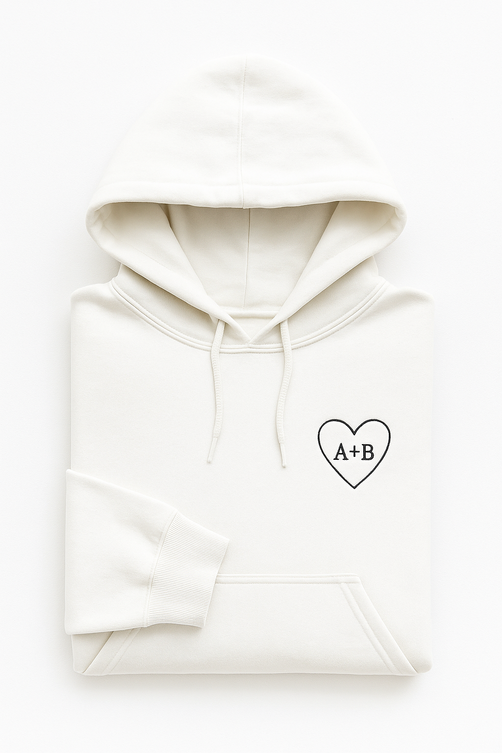 Couple Initials in Heart Hoodie
