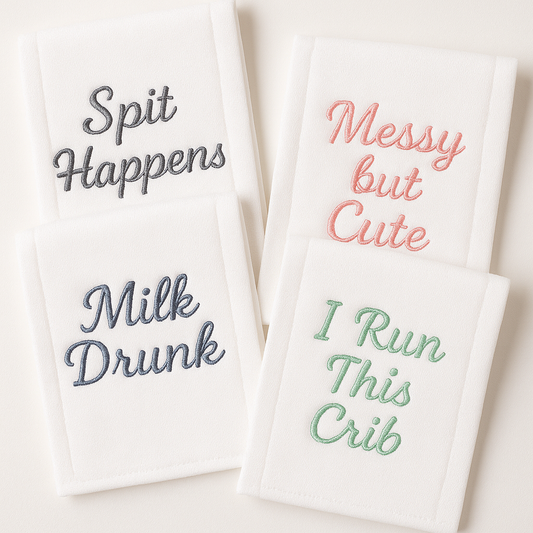 Funny Quote Baby Burp Cloth – Custom Printed Cotton Cloth – Cute & Practical Baby Shower Gift