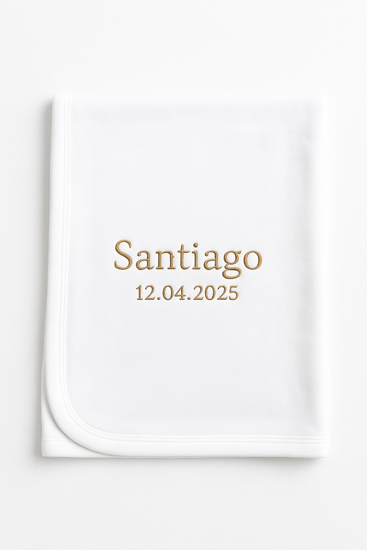 Baby Name + Date Blanket