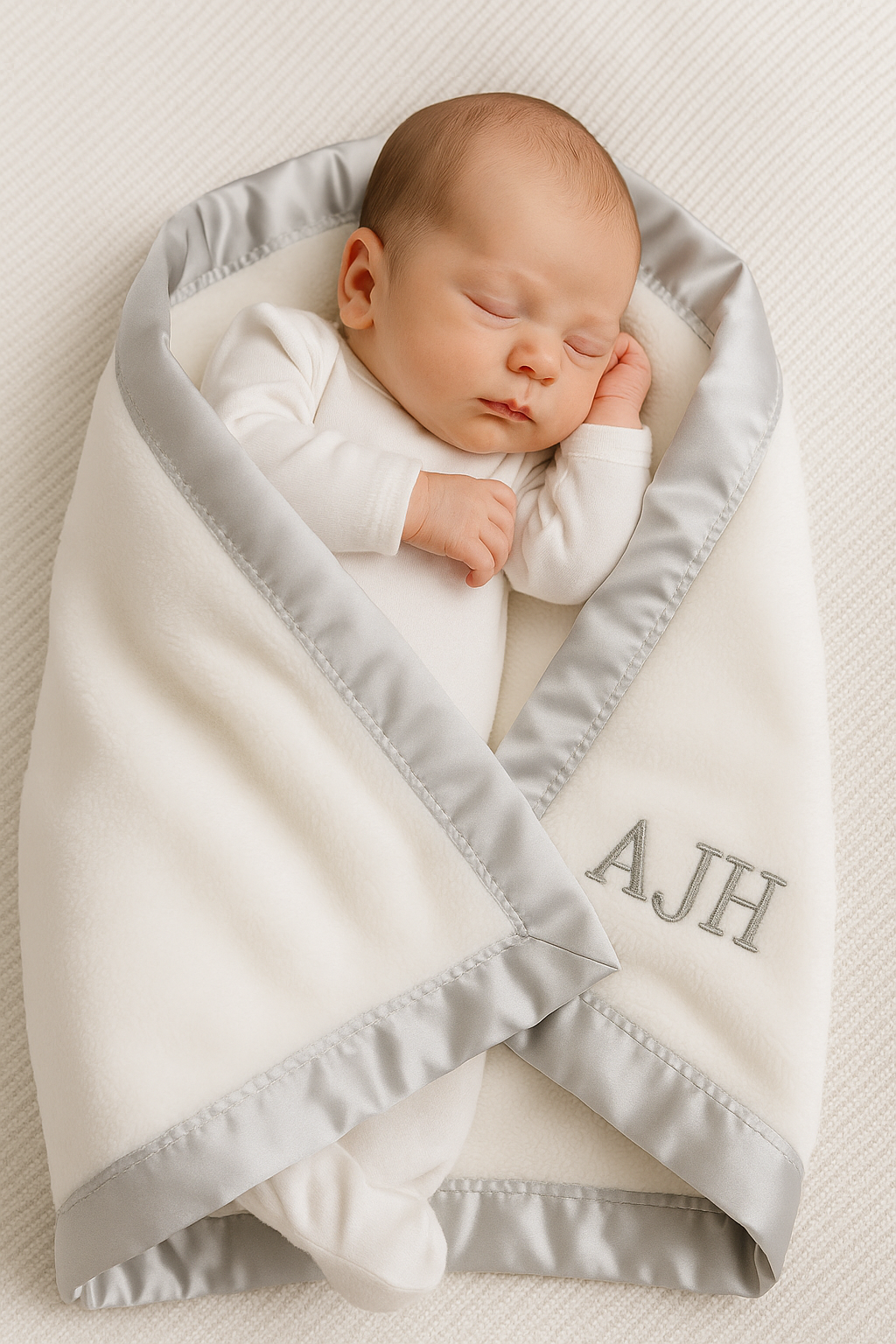 Luxury Satin Trim Baby Blanket