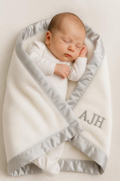 Luxury Satin Trim Baby Blanket