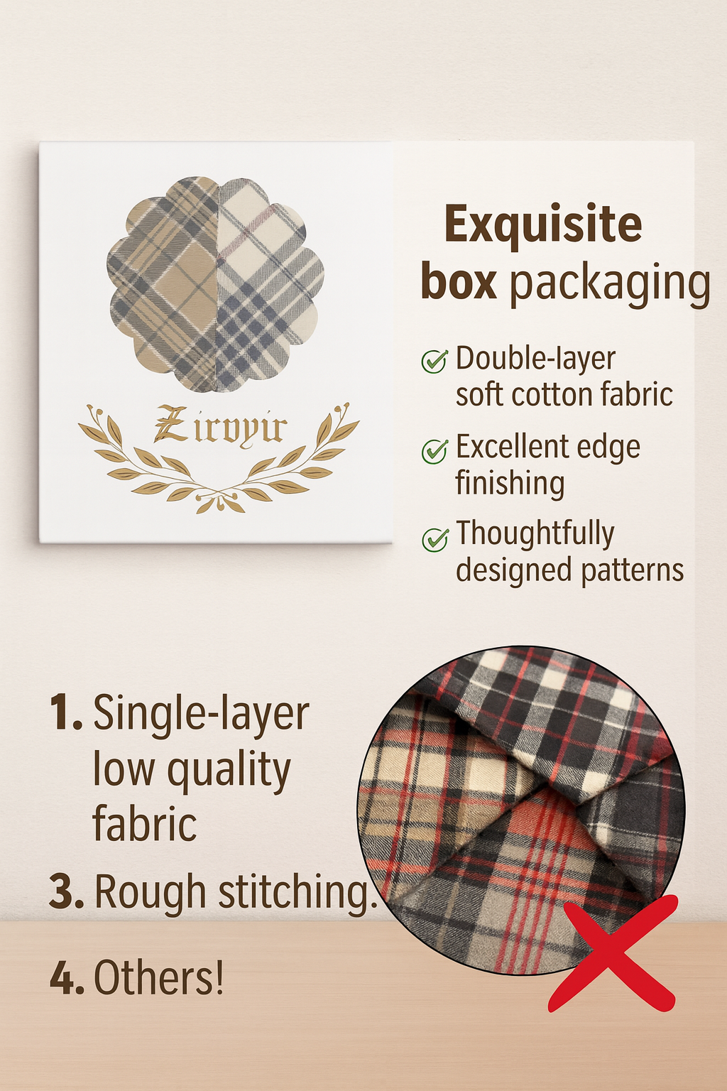 Plaid Dog Bandana Set (5-Pack)