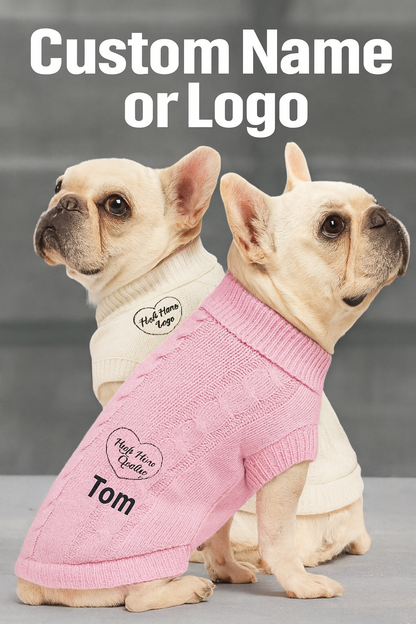 Aesthetic Knit Dog Sweater set