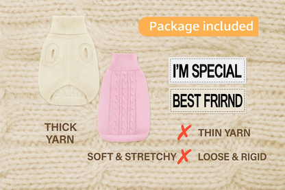 Aesthetic Knit Dog Sweater set