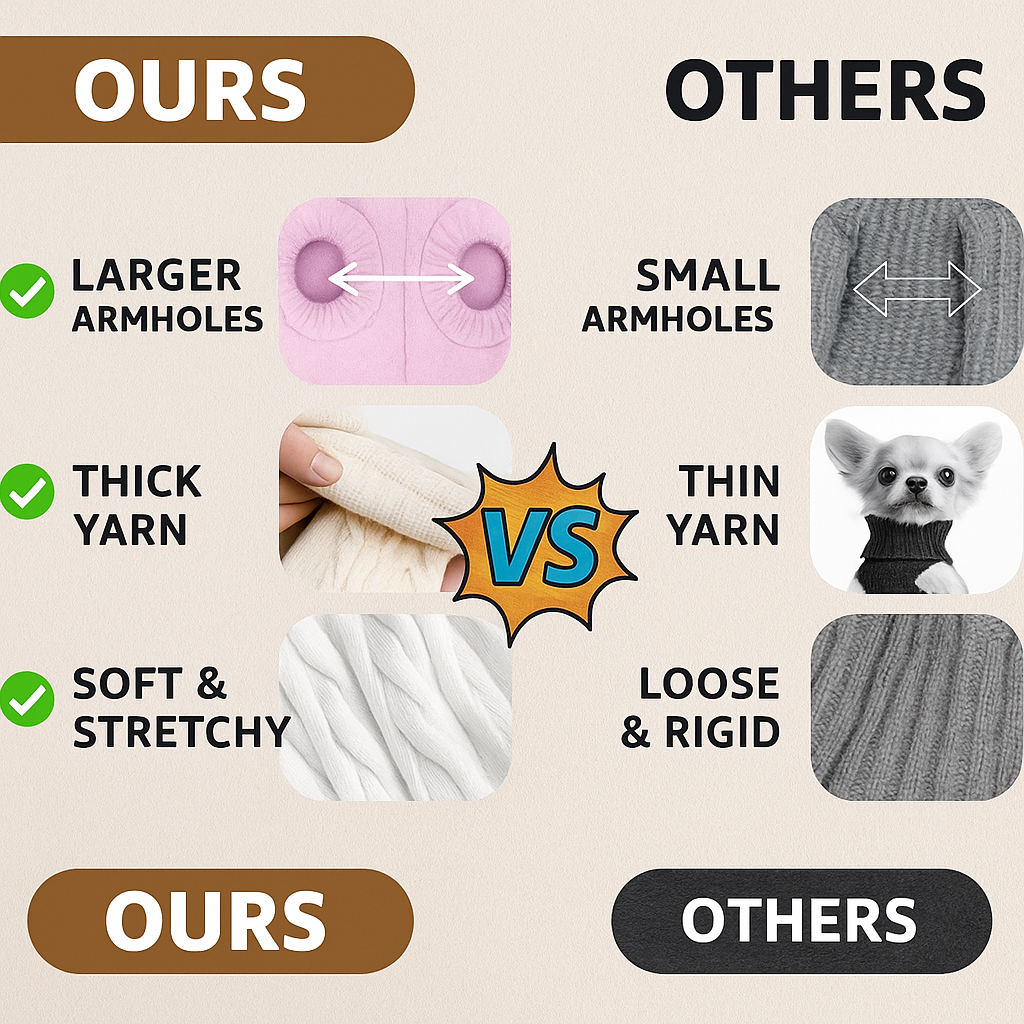 Aesthetic Knit Dog Sweater set