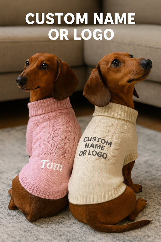 Aesthetic Knit Dog Sweater set