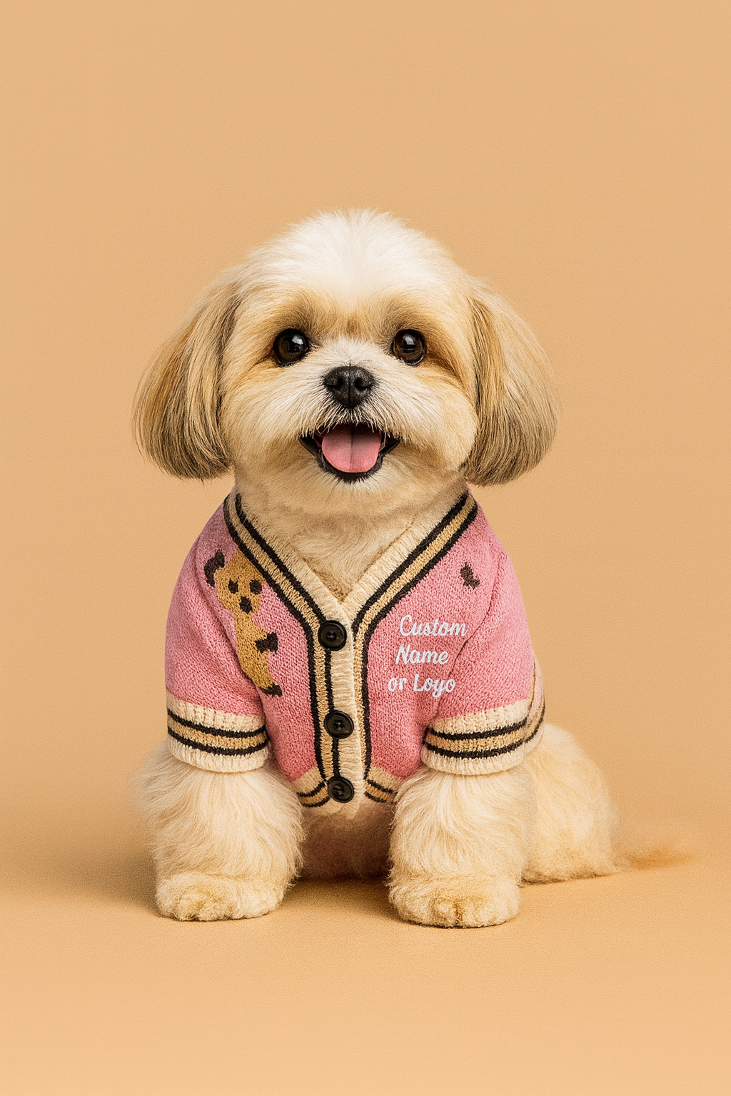 Custom Knitted Bear Cardigan for Dogs